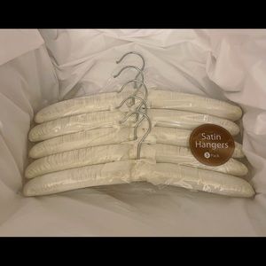 5 pack satin ivory padded hangers